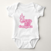 Gangsta - Roze Pistool van Gangster Romper (Voorkant)