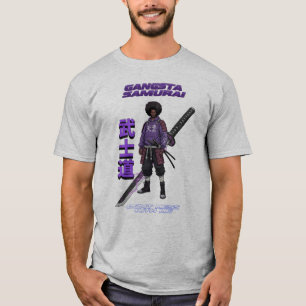 Gangsta Samurai - Afro Street Fighter Anime Manga T-shirt