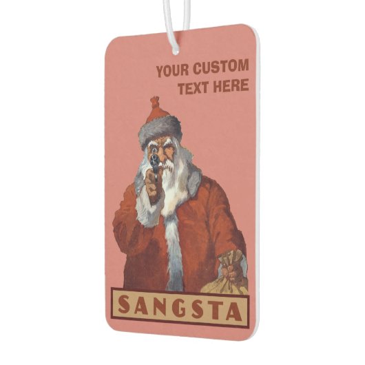 Gangsta Santa aangepaste auto luchtverfrisser (Links)
