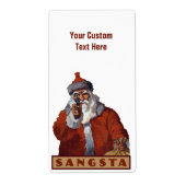 Gangsta Santa aangepaste labels (Voorkant)