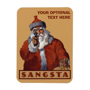 Gangsta Santa aangepaste magneet