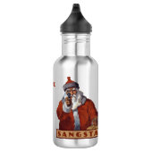 Gangsta Santa aangepaste monogram waterflessen Waterfles (Rechts)