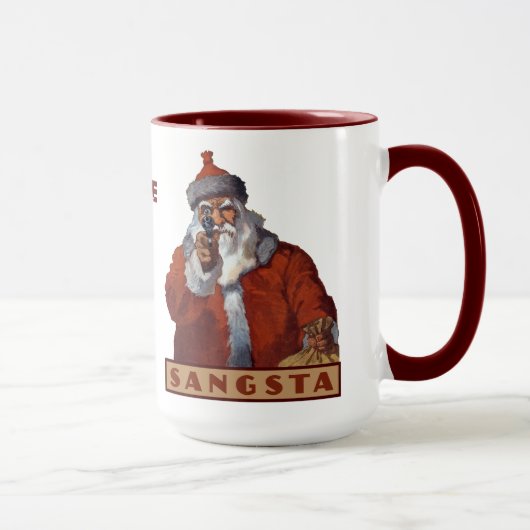 Gangsta Santa aangepaste naam mokken (Rechts)