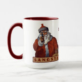 Gangsta Santa aangepaste naam mokken (Links)