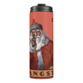 Gangsta Santa aangepaste naam tumbler Thermosbeker (Voorkant)
