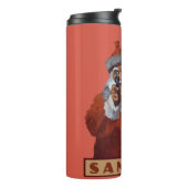 Gangsta Santa aangepaste naam tumbler Thermosbeker (Gedraaid links)
