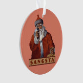 Gangsta Santa aangepaste ornament (voorkant)