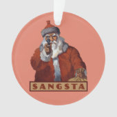 Gangsta Santa aangepaste ornament (voorkant)