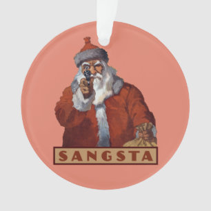 Gangsta Santa aangepaste ornament