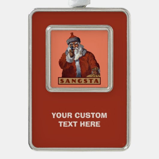 Gangsta Santa aangepaste ornament (Voorkant)