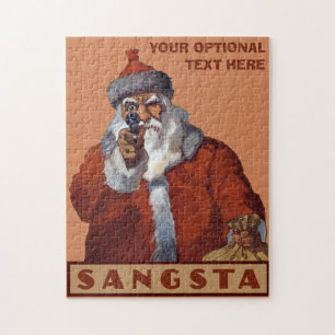 Gangsta Santa aangepaste puzzel Legpuzzel