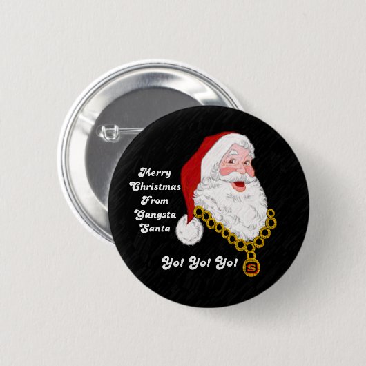 Gangsta Santa Button (Voorkant /achterkant)