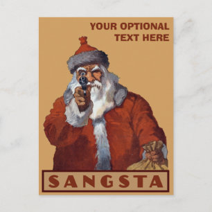 Gangsta Santa Custom briefkaart