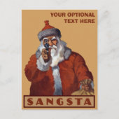 Gangsta Santa custom briefkaart (Voorkant)