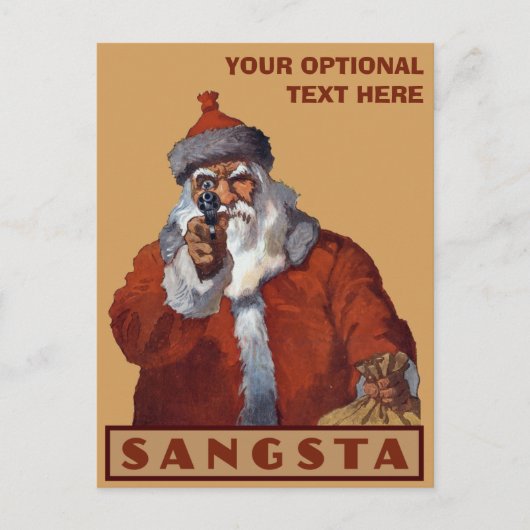 Gangsta Santa custom briefkaart (Voorkant)
