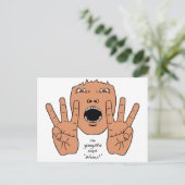 Gangsta Says Wow Briefkaart (Staand voorkant)