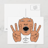 Gangsta Says Wow Briefkaart (Voorkant / Achterkant)