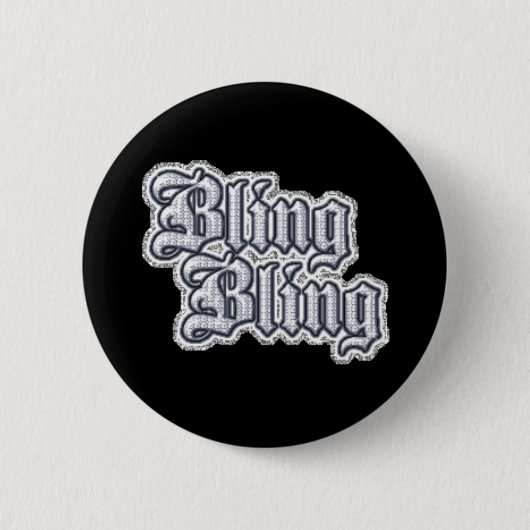 Gangsta Thug Bling Glitter Grafische opmerkingen | Ronde Button 5,7 Cm (Voorkant)