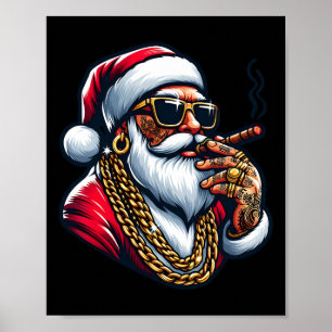 Gangsta-verpakking Funny Cool Sinterklaas Gangster Poster