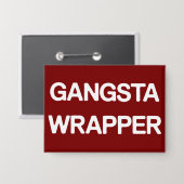 Gangsta-verpakking Grappig kerstfeest overeenkomen Button (Voorkant / Achterkant)