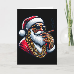 Gangsta Verpakking Grappig Koel Kerstman Gangster  Kaart