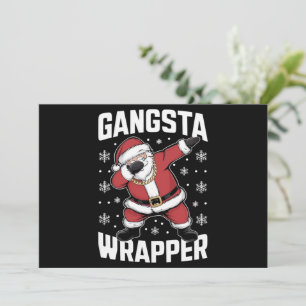 Gangsta Verpakking Grappige Dabbing Kerstman Kerst Feestdagenkaart