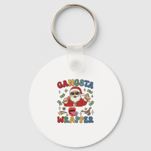 Gangsta Verpakking Kerstman Microfoon Geld Sleutelhanger