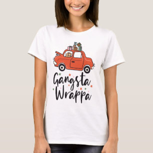 Gangsta Wrappa Funny Kerstmis T-shirt