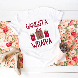 Gangsta Wrappa Funny Kerstmis T-shirt