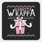 Gangsta Wrappa Vierkante Sticker (Voorkant)