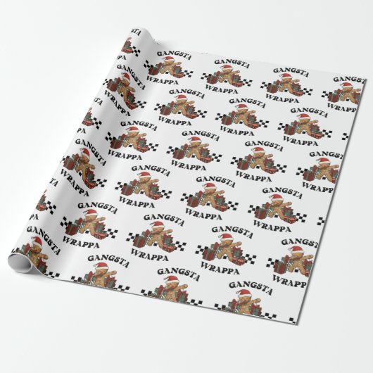 Gangsta Wrappa Wrapping Paper Cadeaupapier (Uitgerold)