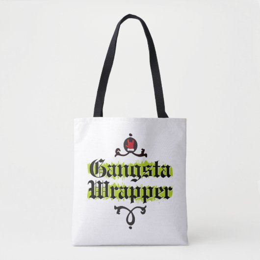 Gangsta Wrapper Cool Christmas Spirit Canvas tas (Voorkant)