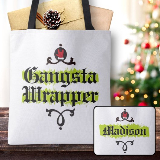 Gangsta Wrapper Cool Christmas Spirit Canvas tas