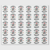 Gangsta Wrapper Funny Christmas Santa Cadeau Gift Cadeaupapier (Vlak)