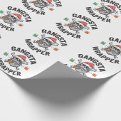 Gangsta Wrapper Funny Christmas Santa Cadeau Gift Cadeaupapier (Hoek)