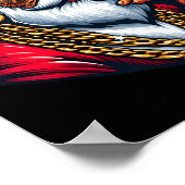 Gangsta Wrapper Funny Cool Santa Gangster Pajama C Poster (Hoek)
