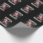 Gangsta Wrapper Funny Dabbing Santa Kerstmis Cadeaupapier (Hoek)