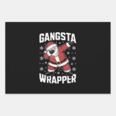 Gangsta Wrapper Funny Dabbing Santa Kerstmis Inpakpapier Vel (Voorkant)