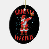 Gangsta Wrapper Funny Dabbing Santa Kerstmis Keramisch Ornament (Rechts)
