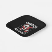 Gangsta Wrapper Funny Dabbing Santa Kerstmis Papieren Bordje (Gebogen)