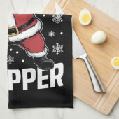 Gangsta Wrapper Funny Dabbing Santa Kerstmis Theedoek (Quarter Fold)