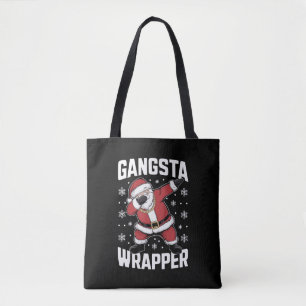 Gangsta Wrapper Funny Dabbing Santa Kerstmis Tote Bag