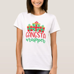 Gangsta Wrapper Funny Kerstfeestun T-shirt