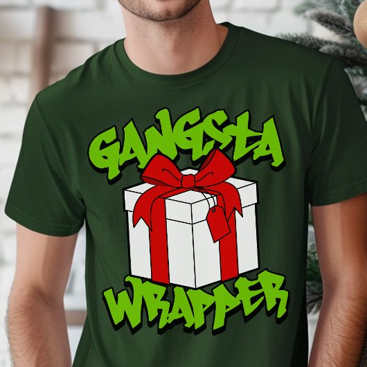 Gangsta Wrapper Funny Kerstmis T-shirt