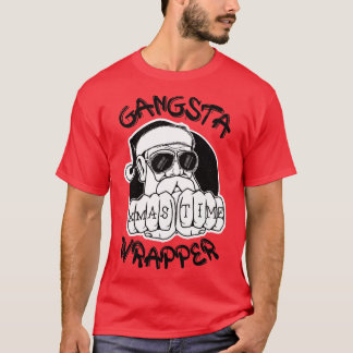 Gangsta Wrapper Funny Santa Claus Gangster T-shirt