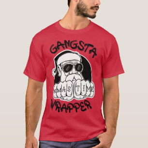 Gangsta Wrapper Funny Santa Claus Gangster T-shirt