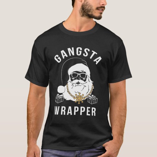 Gangsta Wrapper Gangster Santa T-shirt (Voorkant)