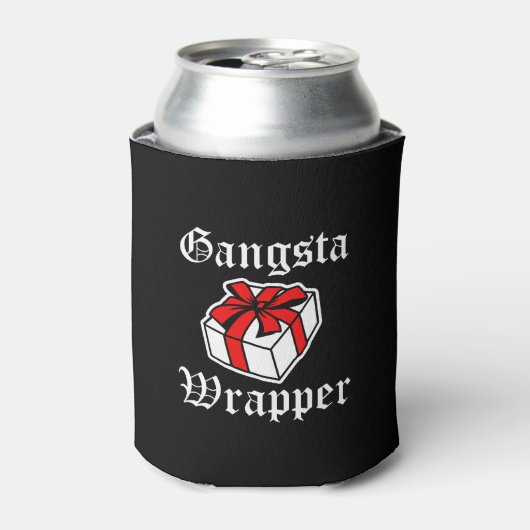 Gangsta Wrapper grappig kerstcadeau Blikjeskoeler (Blikje Voorkant)
