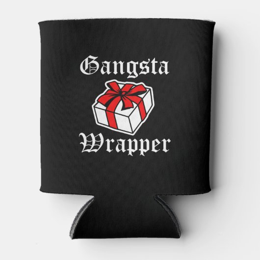 Gangsta Wrapper grappig kerstcadeau Blikjeskoeler (Voorkant)