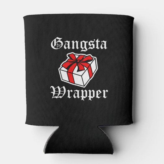 Gangsta Wrapper grappig kerstcadeau Blikjeskoeler (Achterkant)